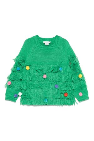 maglione in poliestere verde STELLA McCARTNEY KIDS | TV9B40Z1529741